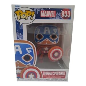 New in box Funko Pop! Vinyl: Marvel - Gingerbread Captain America #933 Holidays